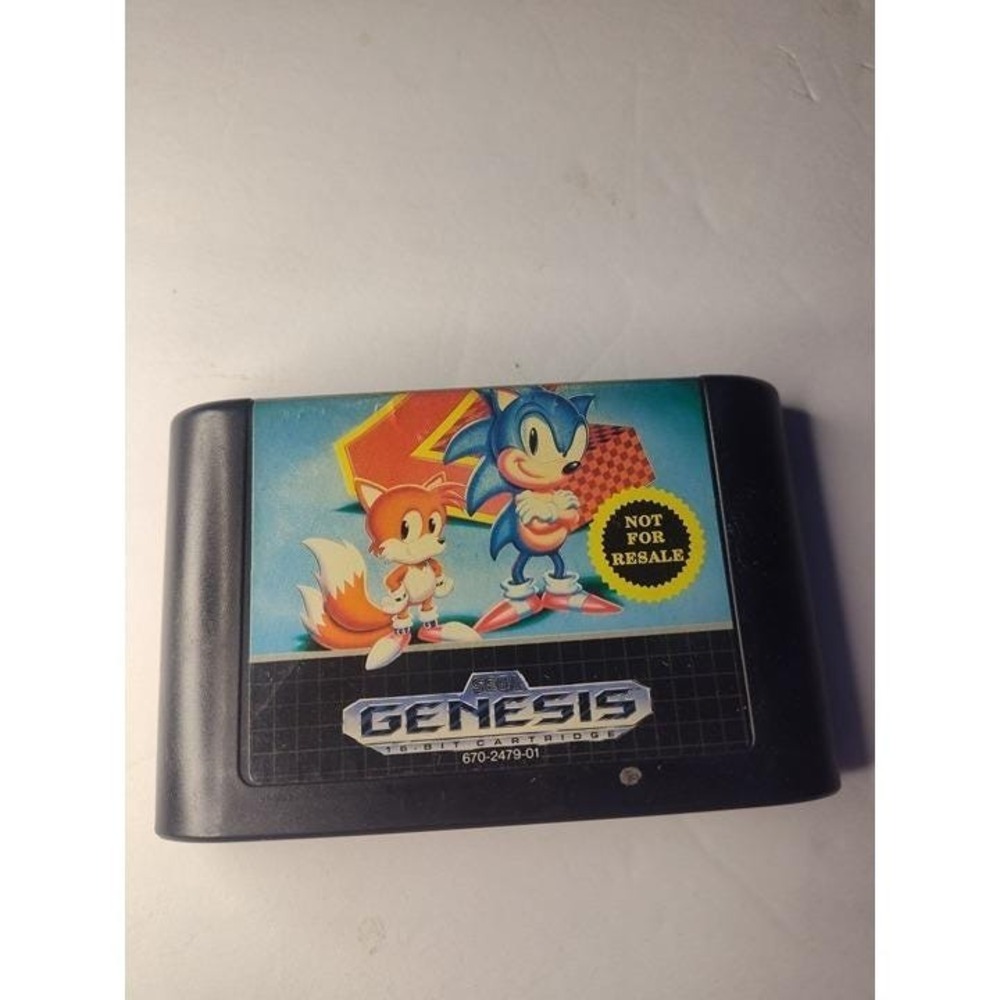 Sonic The Hedgehog 2 Sega Genesis Video Game Cartridge